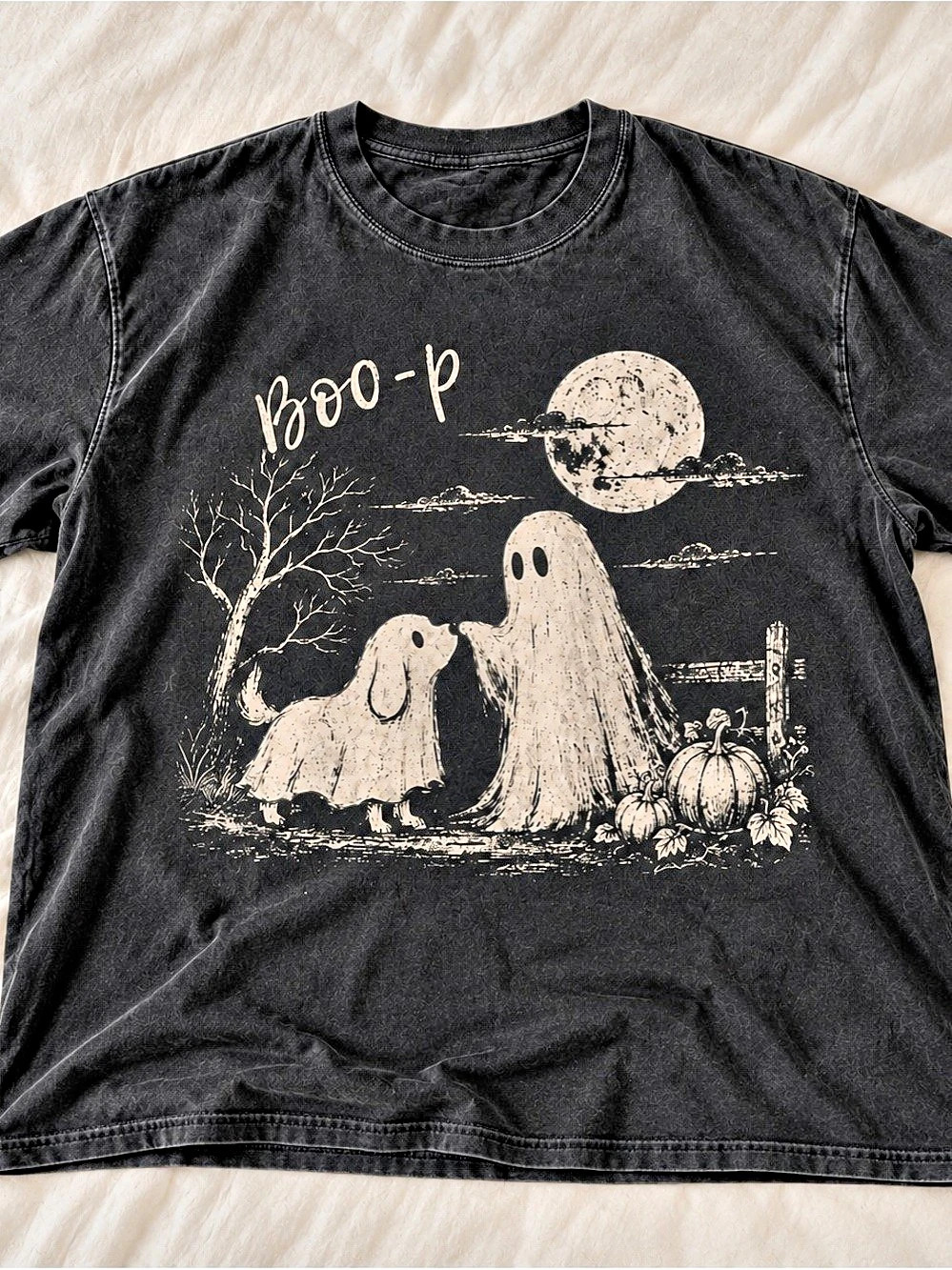 Boo-p Ghost Dog T-Shirt Black Tee